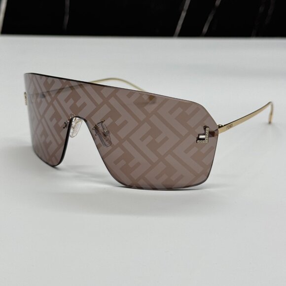 NEW FENDI FE4121US 32E GOLD/BROWN SUNGLASSES WOMEN FENDI - Picture 1 of 13